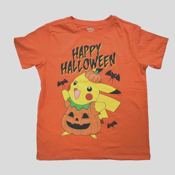 Pokemon Other - Pokémon Pikachu Happy Halloween Youth Boys Orange Shirt New Medium